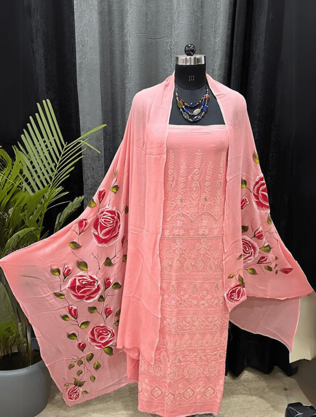 Gorgeous Cotton Hand-Painted Chanderi Dupatta