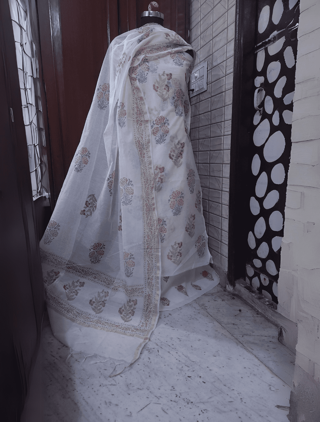Chic Chanderi Suit with Silk Dupatta
