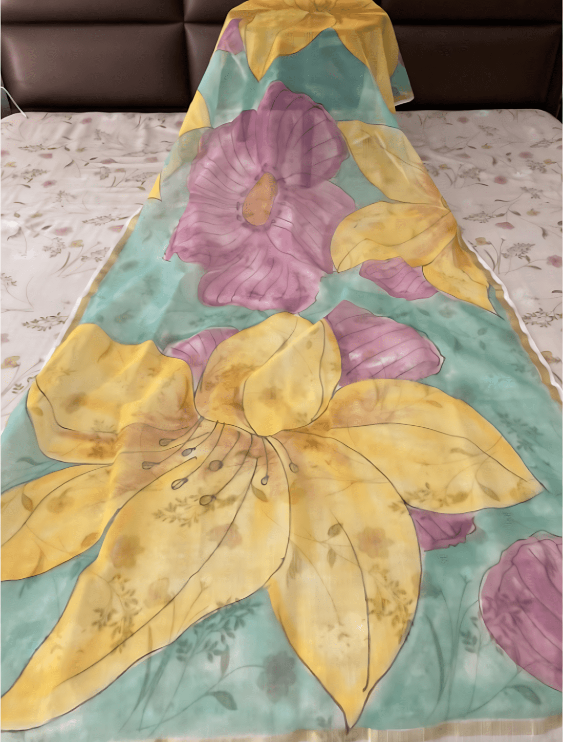 Exquisite Hand Painted Cotton Dupattas