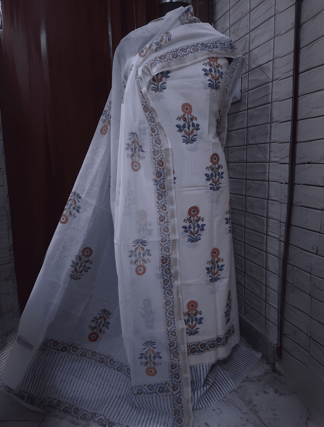 Luxurious Chanderi Suit & Silk Dupatta Set