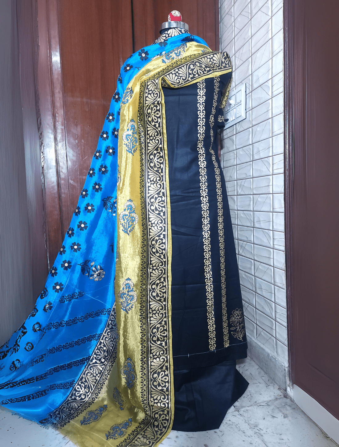 Gorgeous Cotton Silk Block Print Suit Pair