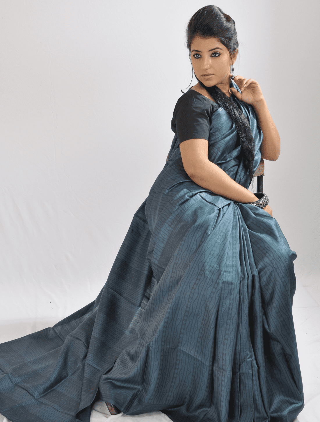 Artisan Tussar Silk Block Printed Saree