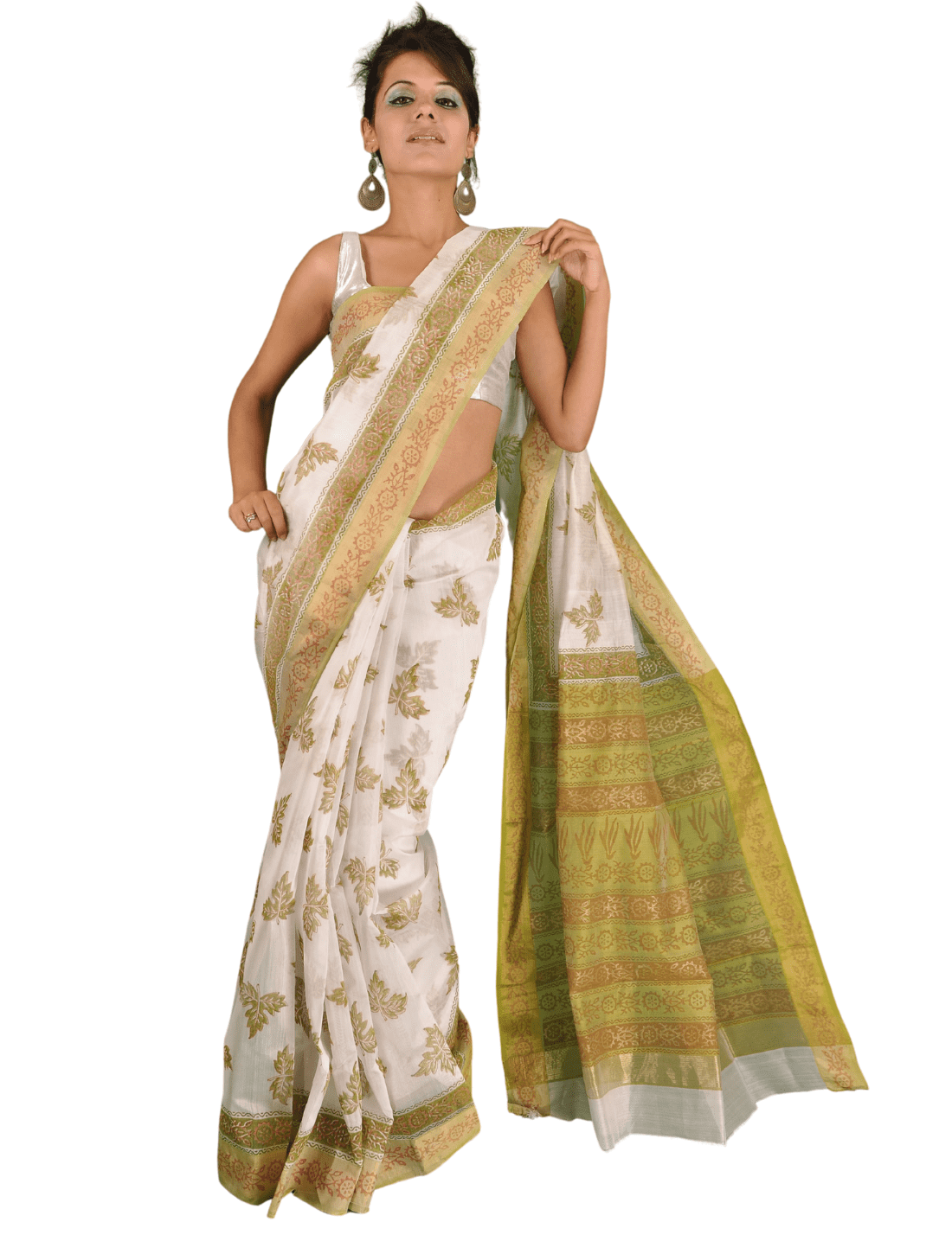 Fashionable Chanderi Saree with Customizable Blouse