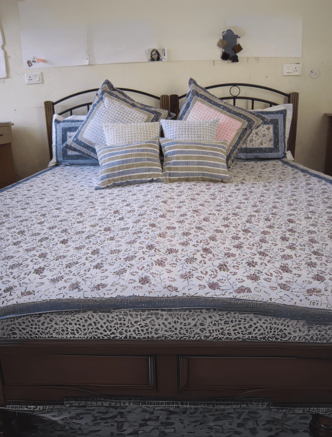 Luxurious Hand Made Cotton Bed Sheet - King Size | Premium Quality for Ultimate Comfort